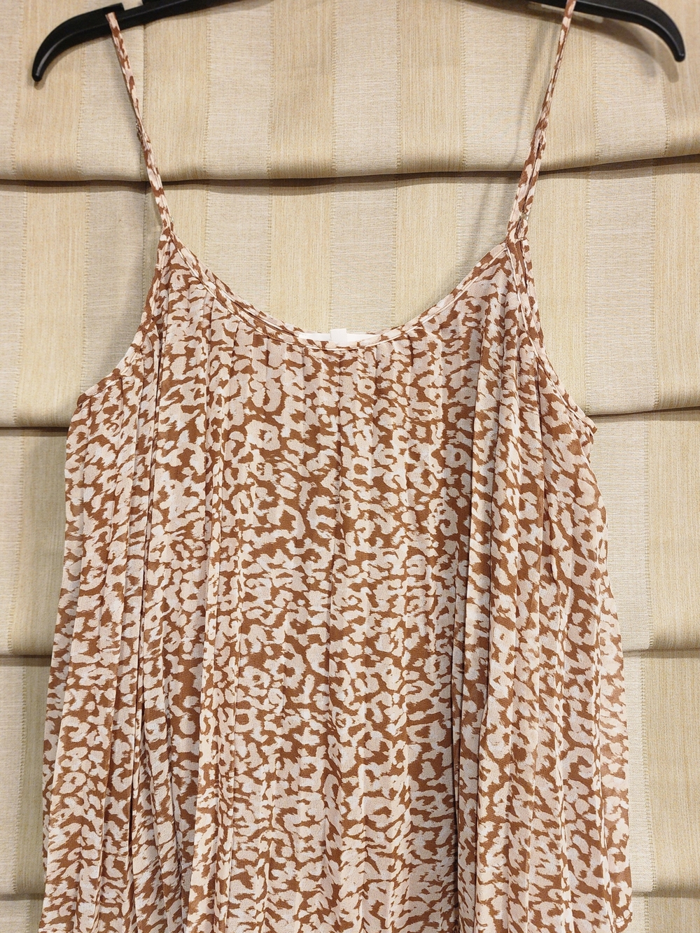 june & hudson Beige and White Leopard Print Cami Top